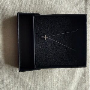 Delicate  diamond Cross Pendant Necklace
